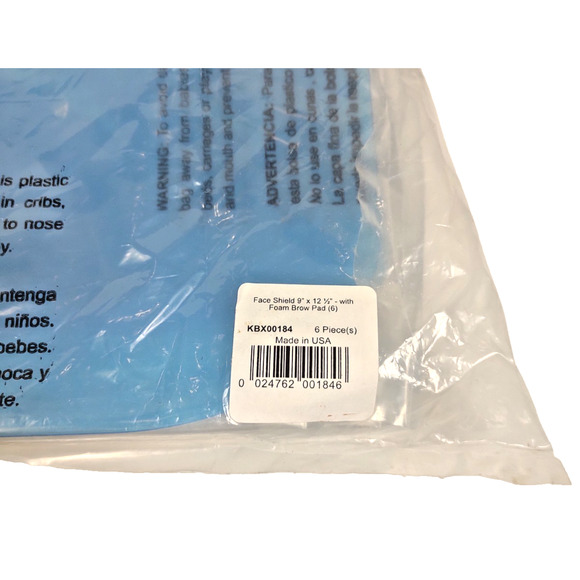 Krebs 4 Pk Safety Reusable Face Shields Protection Anti-Static Foam Hypoallerg.. - Picture 7 of 8